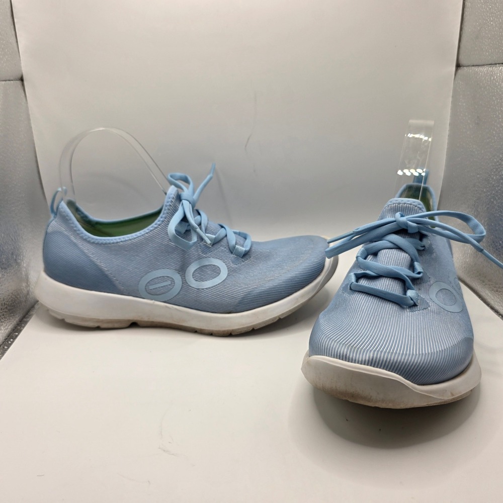 Oofos OOmg Mesh Low Recovery Shoes Light Blue Womens 9 10012023-83 Athletic